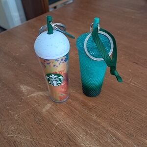 2 Starbucks Keychains